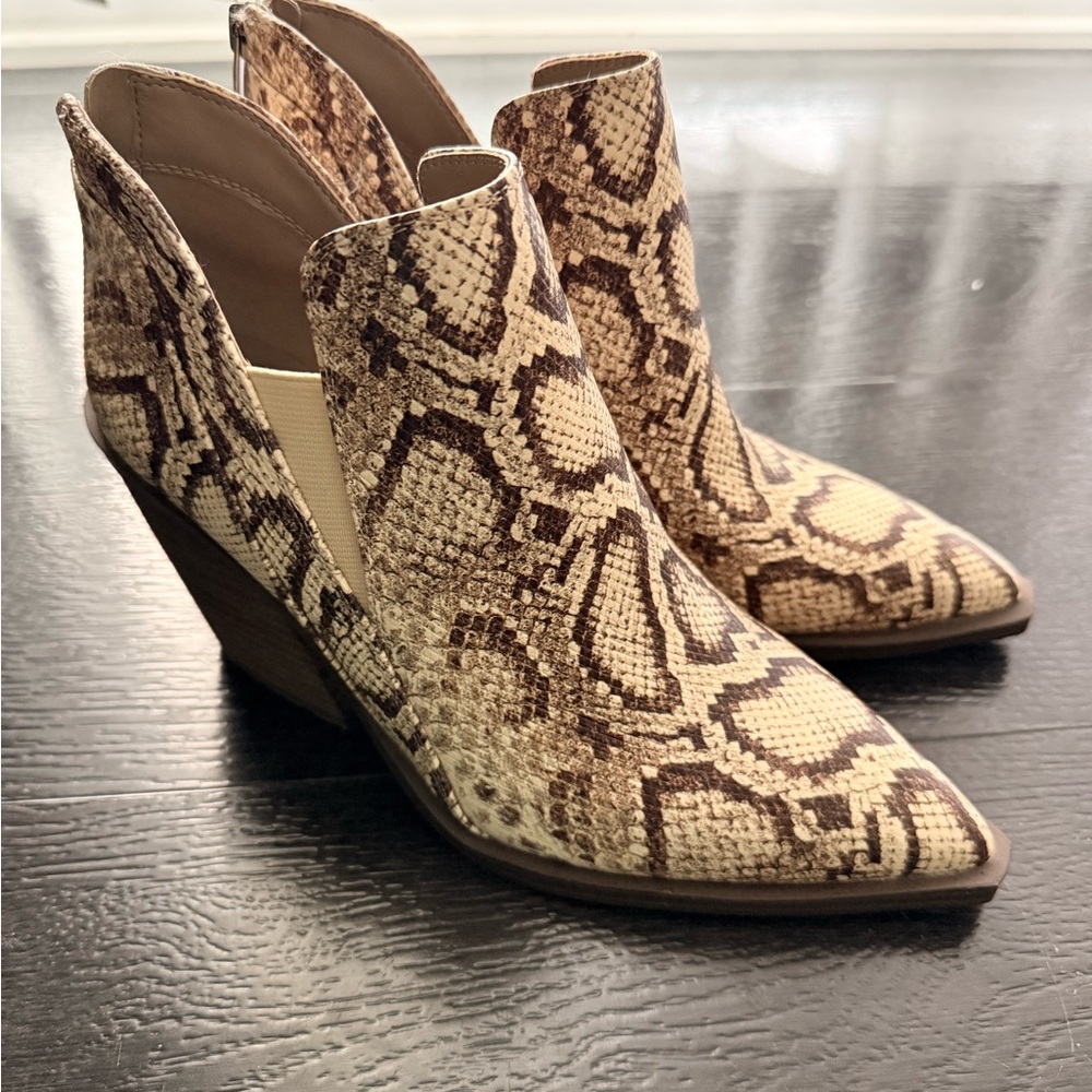 Vince Camuto Snakeskin Ankle Boots